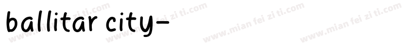 ballitar city字体转换